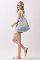 MB0340 2 in 1 Love Patch Canvas Bucket Tote Bag - MiMi Wholesale