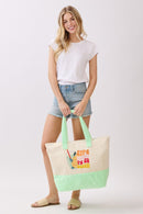 MB0342 Sips About To Go Down Terry Beach Tote Bag - MiMi Wholesale