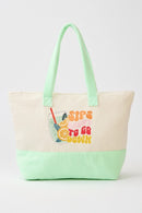MB0342 Sips About To Go Down Terry Beach Tote Bag - MiMi Wholesale