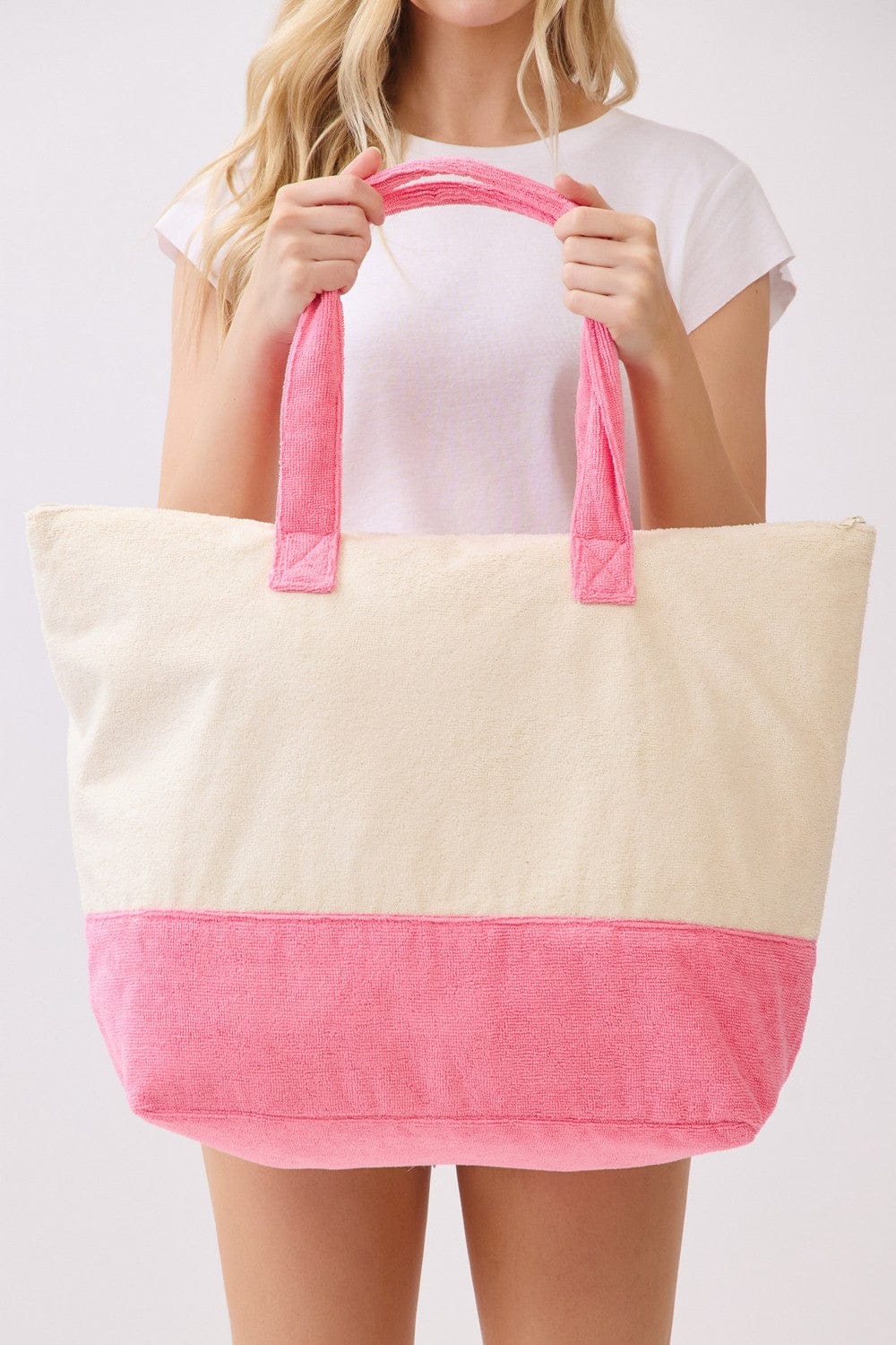 MB0343 Vacay Mode Terry Beach Tote Bag - MiMi Wholesale