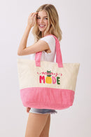MB0343 Vacay Mode Terry Beach Tote Bag - MiMi Wholesale