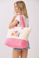 MB0343 Vacay Mode Terry Beach Tote Bag - MiMi Wholesale