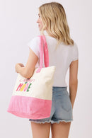 MB0343 Vacay Mode Terry Beach Tote Bag - MiMi Wholesale