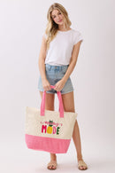MB0343 Vacay Mode Terry Beach Tote Bag - MiMi Wholesale