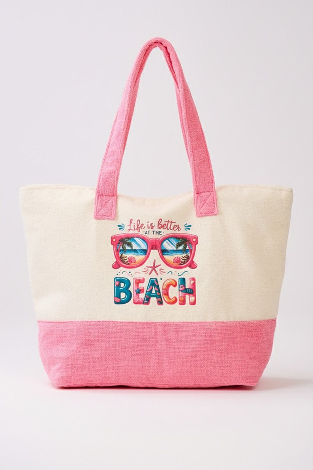 MB0345 Sunglasses Life Is Better At The Beach Terry Tote Bag - MiMi Wholesale