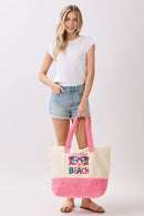 MB0345 Sunglasses Life Is Better At The Beach Terry Tote Bag - MiMi Wholesale