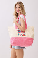 MB0345 Sunglasses Life Is Better At The Beach Terry Tote Bag - MiMi Wholesale