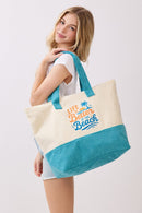 MB0346 Palm Tree Life Is Better At The Beach Terry Tote Bag - MiMi Wholesale
