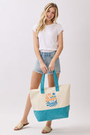 MB0346 Palm Tree Life Is Better At The Beach Terry Tote Bag - MiMi Wholesale