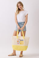 MB0348 Hello Summer Parrot Terry Beach Tote Bag - MiMi Wholesale