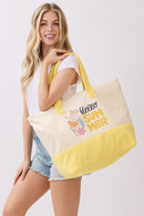 MB0348 Hello Summer Parrot Terry Beach Tote Bag - MiMi Wholesale
