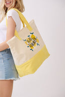 MB0349 Hello Summer Lemon Terry Beach Tote Bag - MiMi Wholesale