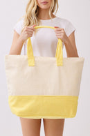 MB0349 Hello Summer Lemon Terry Beach Tote Bag - MiMi Wholesale