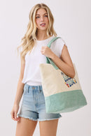 MB0350 Beach Bum Terry Tote Bag - MiMi Wholesale