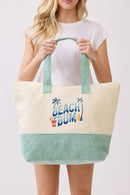 MB0350 Beach Bum Terry Tote Bag - MiMi Wholesale