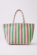 MB0351 Striped Terry Beach Tote Bag - MiMi Wholesale