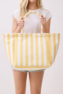 MB0351 Striped Terry Beach Tote Bag - MiMi Wholesale