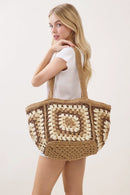 MB0353 Vintage Granny Crochet Tote Bag - MiMi Wholesale