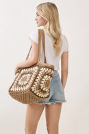 MB0353 Vintage Granny Crochet Tote Bag - MiMi Wholesale