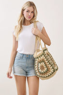 MB0353 Vintage Granny Crochet Tote Bag - MiMi Wholesale
