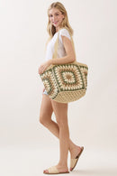 MB0353 Vintage Granny Crochet Tote Bag - MiMi Wholesale