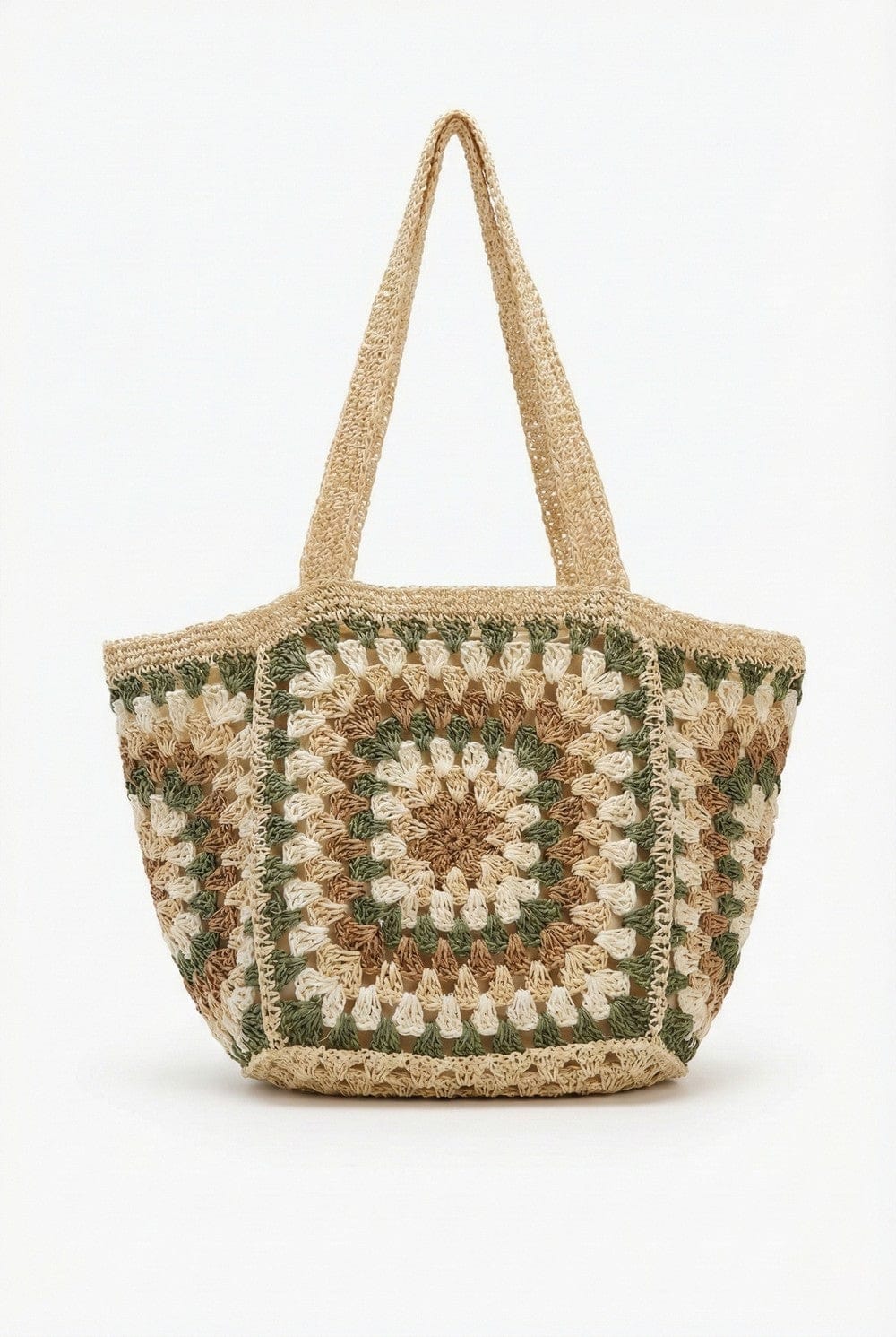 MB0353 Vintage Granny Crochet Tote Bag - MiMi Wholesale