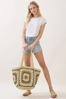 MB0353 Vintage Granny Crochet Tote Bag - MiMi Wholesale