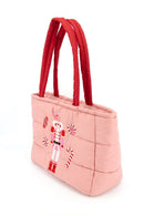 MB0371 Candy Nutcracker Quilted Puffer Tote Bag - MiMi Wholesale