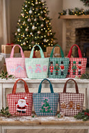 MB0381 Three Nutcrackers Gingham Tote Bag - MiMi Wholesale