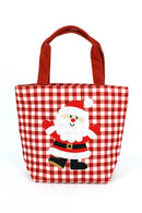 MB0382 Santa Gingham Tote Bag - MiMi Wholesale