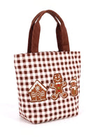 MB0384 Gingerbread Gingham Tote Bag - MiMi Wholesale