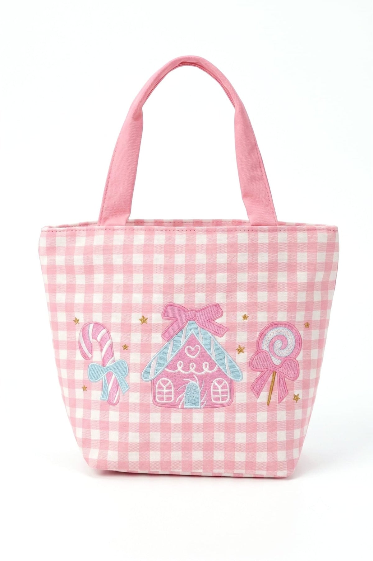 MB0385 Sweet Candy House Gingham Tote Bag - MiMi Wholesale