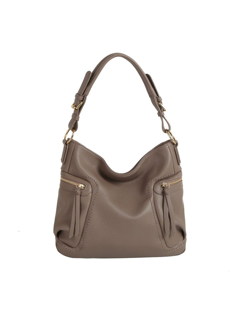 ME0041 Side Zip Pocket Tote Bag - MiMi Wholesale