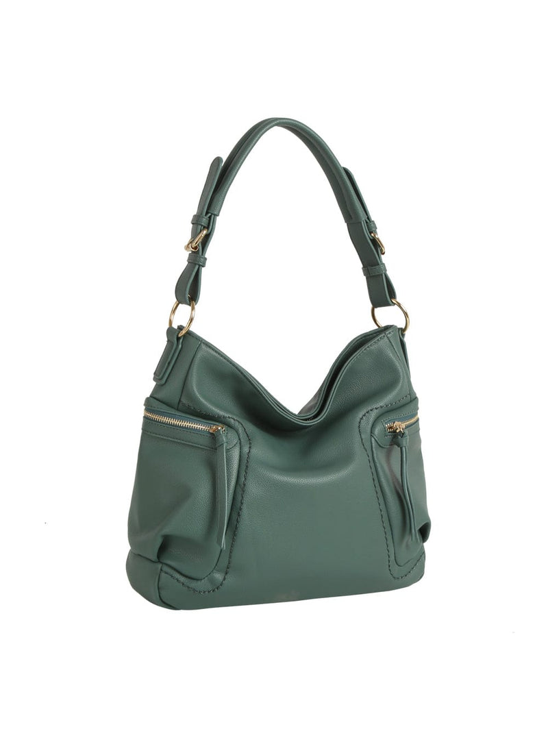ME0041 Side Zip Pocket Tote Bag - MiMi Wholesale