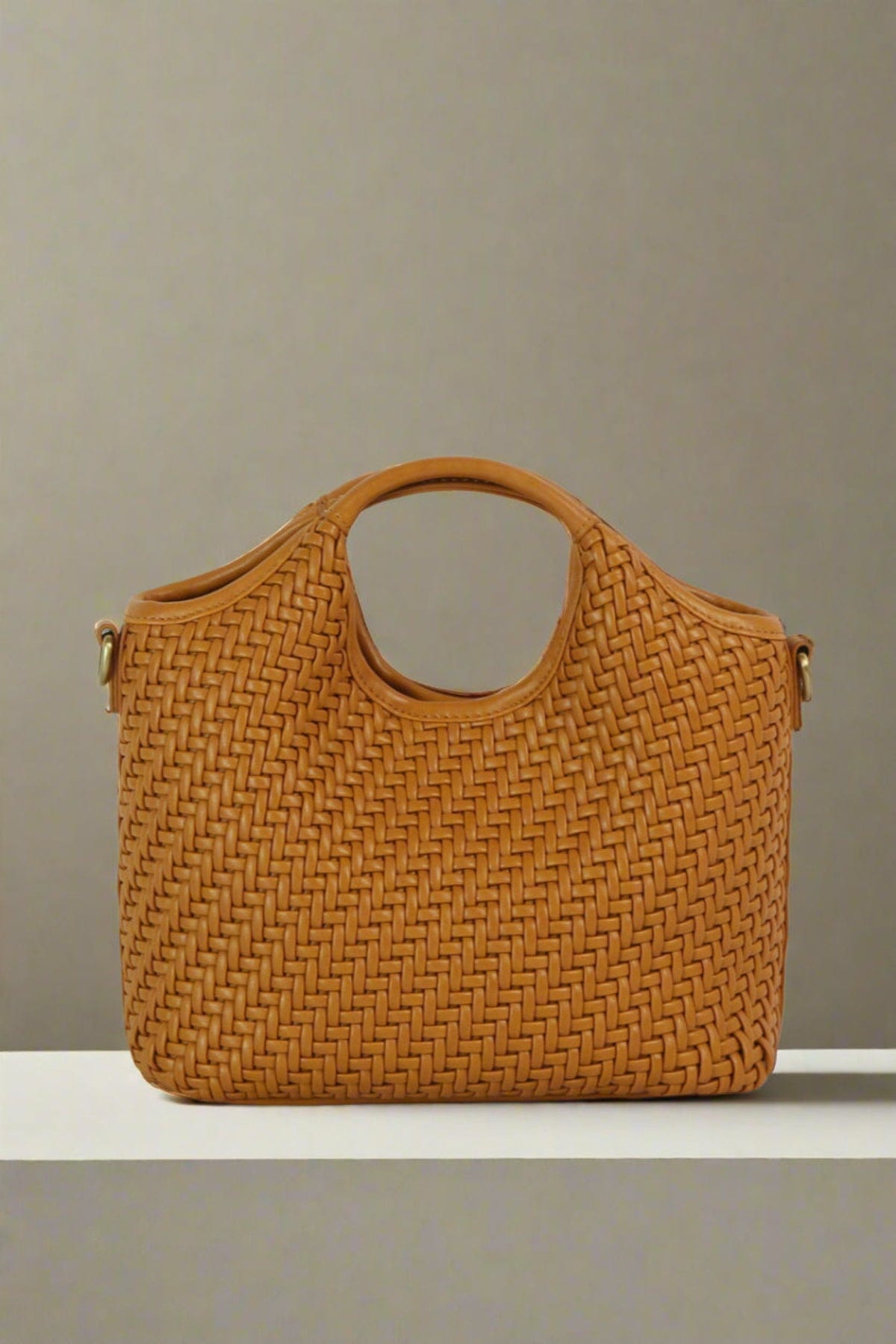 MEE0056 Anika Woven Tote/Crossbody Bag - MiMi Wholesale