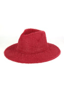 MH0172 Fuzzy Fedora Hat - MiMi Wholesale