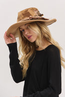 MH0235 Caroline 2 in 1 Rustic Cowgirl/Fedora Hat - MiMi Wholesale