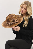 MH0235 Caroline 2 in 1 Rustic Cowgirl/Fedora Hat - MiMi Wholesale