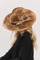 MH0235 Caroline 2 in 1 Rustic Cowgirl/Fedora Hat - MiMi Wholesale