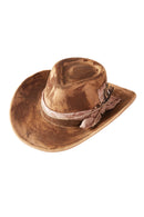 MH0235 Caroline 2 in 1 Rustic Cowgirl/Fedora Hat - MiMi Wholesale