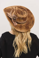 MH0235 Caroline 2 in 1 Rustic Cowgirl/Fedora Hat - MiMi Wholesale