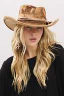 MH0235 Caroline 2 in 1 Rustic Cowgirl/Fedora Hat - MiMi Wholesale