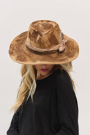 MH0235 Caroline 2 in 1 Rustic Cowgirl/Fedora Hat - MiMi Wholesale