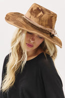 MH0235 Caroline 2 in 1 Rustic Cowgirl/Fedora Hat - MiMi Wholesale