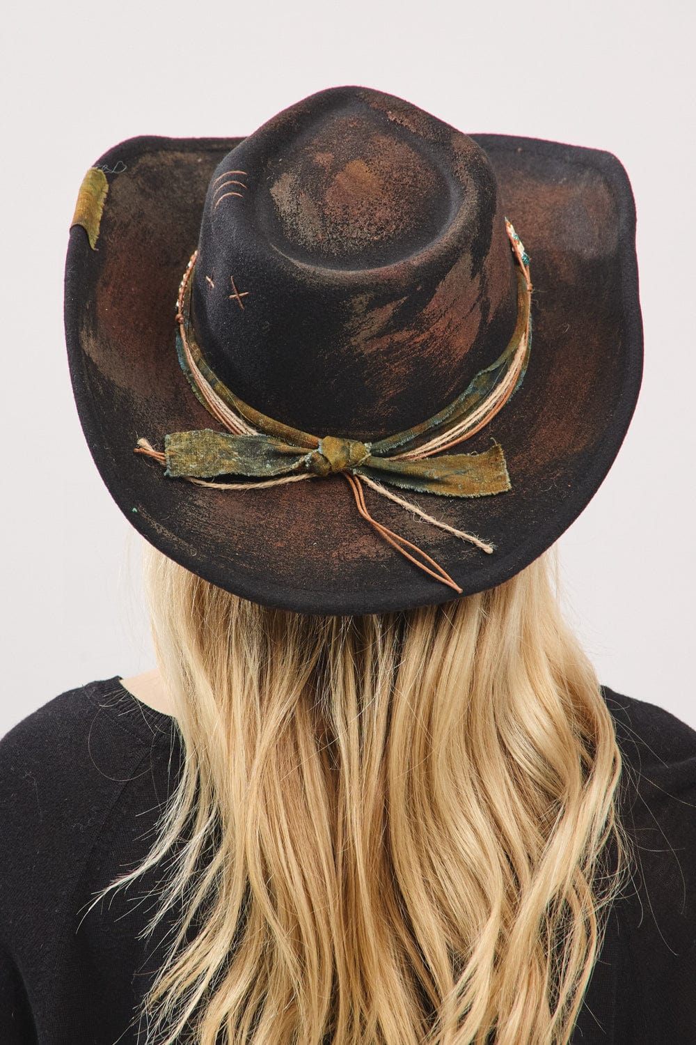 MH0236 Patrice 2 in 1 Rustic Cowgirl/Fedora Hat - MiMi Wholesale