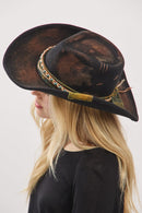 MH0236 Patrice 2 in 1 Rustic Cowgirl/Fedora Hat - MiMi Wholesale