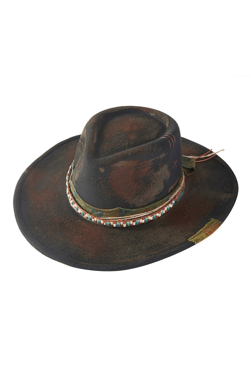 MH0236 Patrice 2 in 1 Rustic Cowgirl/Fedora Hat - MiMi Wholesale