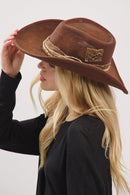MH0237 Magnolia 2 in 1 Rustic Cowgirl/Fedora Hat - MiMi Wholesale