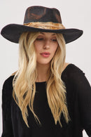 MH0238 Scarlett 2 in 1 Rustic Cowgirl/Fedora Hat - MiMi Wholesale