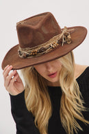 MH0239 Blanche 2 in 1 Rustic Cowgirl/Fedora Hat - MiMi Wholesale